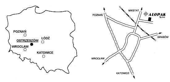 MAPA POLSKI I PLAN OSTRZESZOWA